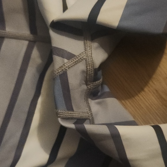 ZYIA Striped Blue and Gray Leggings - Picture 4 of 4